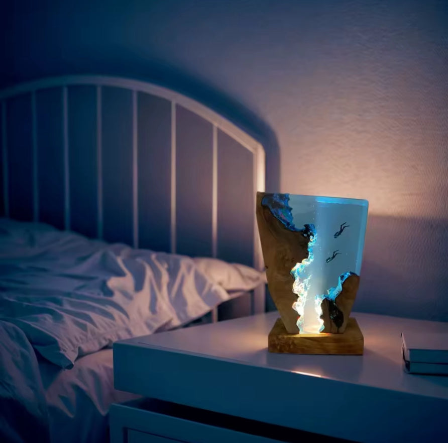 Deep Sea Diver Resin Lamp