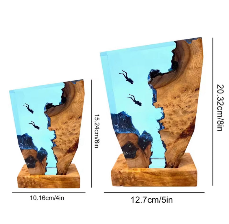 Deep Sea Diver Resin Lamp