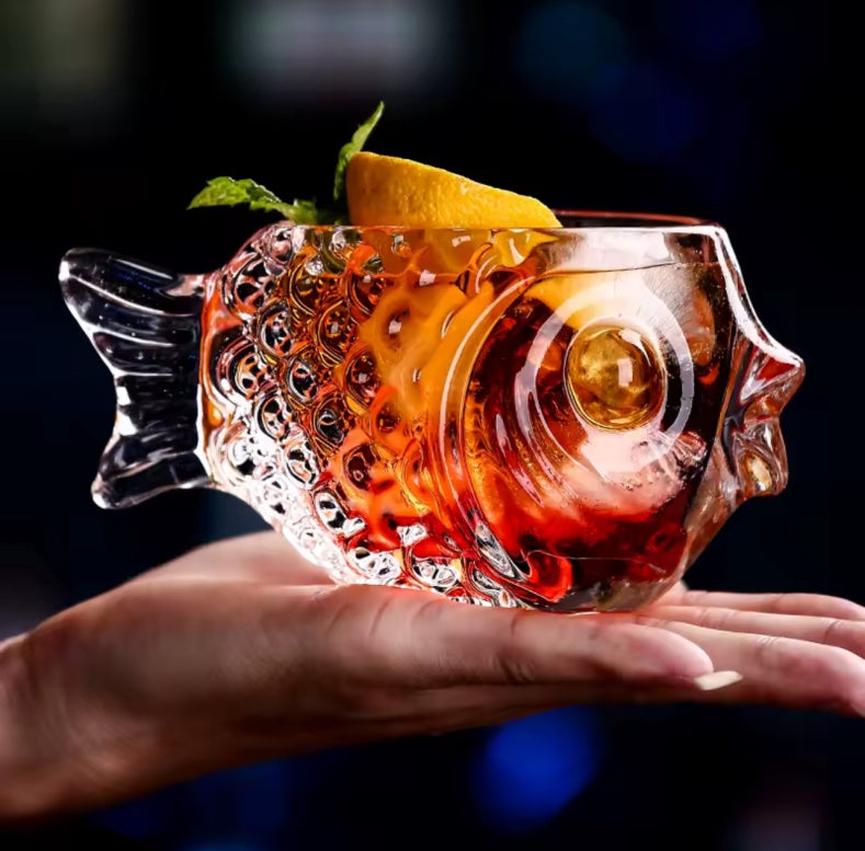 Crystal Fish Cocktail Glass