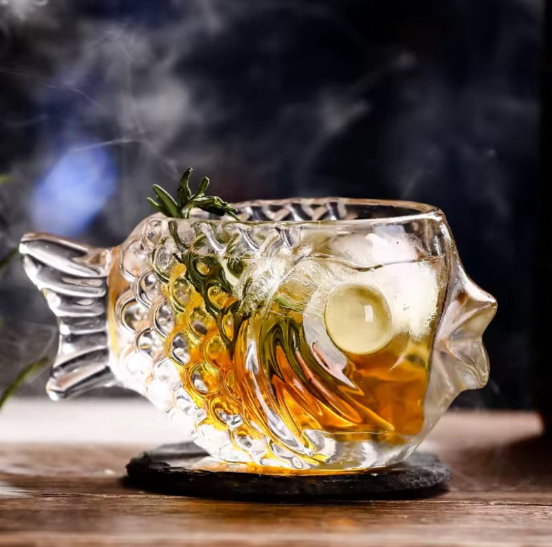 Crystal Fish Cocktail Glass
