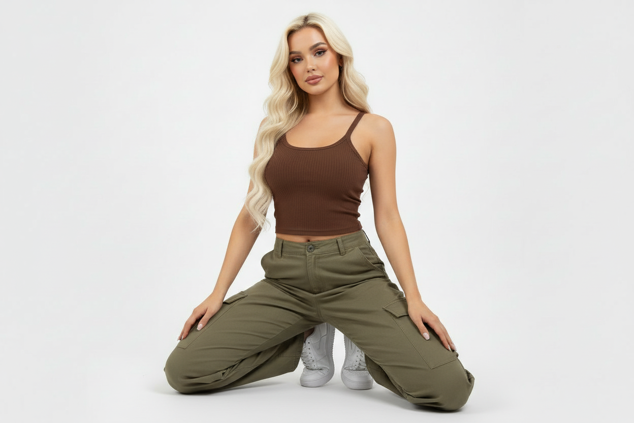 Ribbed Essential Crop Tank